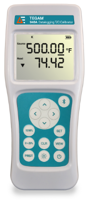 TEGAM 948A handheld thermocouple temperature calibrators for temperature calibration work with 14 probe types.